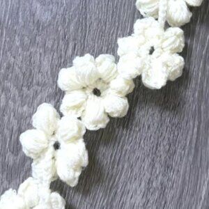 Handmade Crochet Flower Garland | Floral Yarn Decor | Wall Hanging